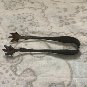 Vintage Bird Claw Feet Ice Cube Tongs Metal